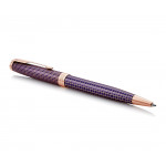 Parker Sonnet Ballpoint Pen - Chiselled Purple Matrix Pink Gold Trim - Picture 1