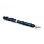 Parker Sonnet Slim Ballpoint Pen - Blue Lacquer Chrome Trim - Picture 1