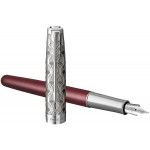 Parker Sonnet Premium Fountain Pen - Metal & Red with Solid 18K Gold Nib - Picture 2