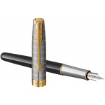Parker Sonnet Premium Fountain Pen - Metal & Black with Solid 18K Gold Nib - Picture 2