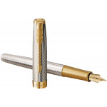 Parker Sonnet Premium Fountain Pen - Silver Mistral with Solid 18K Gold Nib - Picture 2