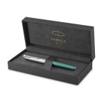 Parker Sonnet Essentials Rollerball Pen - Matte Green & Sandblasted Steel - Picture 2