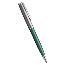 Parker Sonnet Essentials Ballpoint Pen - Matte Green & Sandblasted Steel - Picture 1