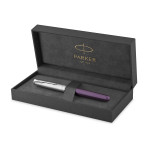 Parker Sonnet Essentials Rollerball Pen - Matte Violet & Sandblasted Steel - Picture 2