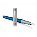 Parker Urban Premium Fountain Pen - Dark Blue Chrome Trim - Picture 2