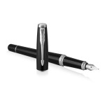 Parker Urban Fountain Pen - Black Cab Chrome Trim - Picture 2