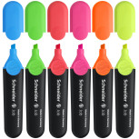 Schneider Job Highlighters - Assorted Colours (Pack of 6) - Picture 1