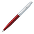 Sheaffer 100 Fountain & Ballpoint Pen Set - Translucent Red Brushed Chrome - Picture 2