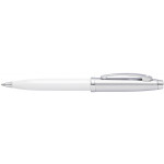 Sheaffer 100 Ballpoint Pen - White Lacquer Brushed Chrome - Picture 1