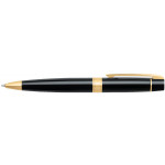 Sheaffer 300 Ballpoint Pen Gift Set - Gloss Black Gold Trim with Credit Card Holder - Picture 2