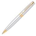Sheaffer 300 Ballpoint Pen Gift Set - Bright Chrome Gold Trim with Table Clock - Picture 1