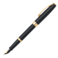 Sheaffer Sagaris Fountain Pen - Gloss Black Gold Trim - Picture 1