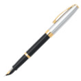 Sheaffer Sagaris Fountain Pen - Black Lacquer Chrome & Gold - Picture 1