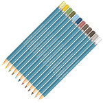 Spectrum Noir AquaBlend Watercolour Pencils - Earth Tones (Tin of 12) - Picture 1