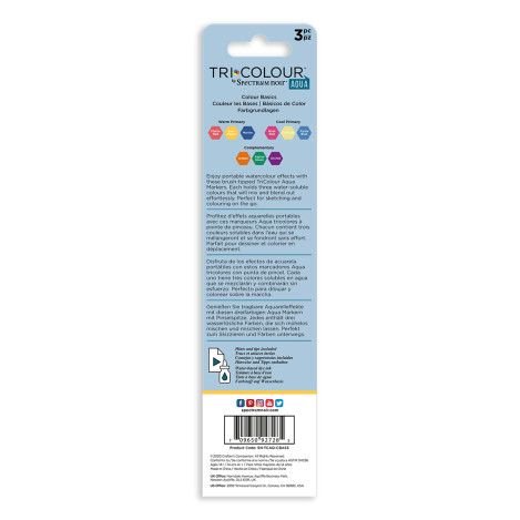 Spectrum Noir TriColour Aqua Markers - Colour Basics (Pack Of 3) - Picture 1