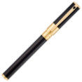 S.T. Dupont D-Initial Fountain Pen - Black Lacquer Gold Trim - Picture 1