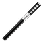 S.T. Dupont D-Initial Rollerball Pen - Black Lacquer Chrome Trim - Picture 3