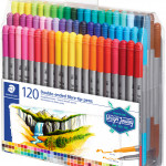 Staedtler Double Ended Fibre Tip Pens - Assorted Colours (Wallet of 120) - Picture 1
