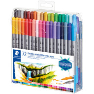 Staedtler Double Ended Fibre Tip Pens - Assorted Colours (Wallet of 72) - Picture 1