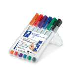 Staedtler Lumocolor Compact Whiteboard Markers - Bullet Tip - Assorted Colours (Pack of 6) - Picture 1