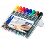 Staedtler Lumocolor Permanent Markers - Bullet Tip - Assorted Colours (Pack of 8) - Picture 1