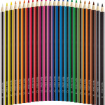 Staedtler Noris Colour Pencils - Assorted Colours (Wide Pack of 24) - Picture 1