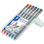 Staedtler Pigment Liner - 0.3mm - Assorted Colours (Pack of 6) - Picture 1