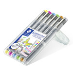 Staedtler Pigment Liner - 0.3mm - Assorted Colours (Wallet of 6) - Picture 1