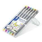 Staedtler Pigment Liner - 0.5mm - Assorted Fun Colours (Wallet of 6) - Picture 1