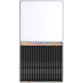 Staedtler Super Soft Colouring Pencils - Assorted Colours (Tin of 24) - Picture 1