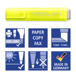 Staedtler Textsurfer Classic Highlighter - Assorted Colours (Wallet of 4) - Picture 1