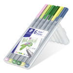 Staedtler Triplus Colouring Pens - Botanical Colours (Wallet of 6) - Picture 1