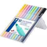 Staedtler Triplus Textsurfer Highlighter - Assorted Pastel Colours (Wallet of 10) - Picture 1