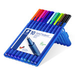 Staedtler Triplus Ballpoint Pen - Extra Broad - Assorted Colours (Wallet of 10) - Picture 1