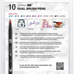 Tombow ABT Dual Brush Pens - Galaxy Colours (Pack 10) - Picture 1
