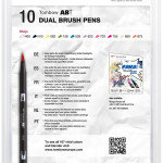 Tombow ABT Dual Brush Pens - Manga Shojo Colours (Pack of 10) - Picture 1