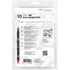 Tombow ABT Dual Brush Pens - Manga Shojo Colours (Pack of 10) - Picture 1