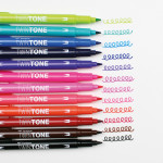 Tombow TwinTone Dual Tip Markers - Bright Colours (Pack of 12) - Picture 1