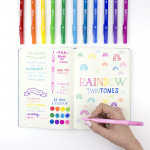 Tombow TwinTone Dual Tip Markers - Rainbow Colours (Pack of 12) - Picture 2