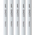 Uni-Ball PEM-SY Emott Fineliner Pens - Floral Colours (Pack of 5) - Picture 1
