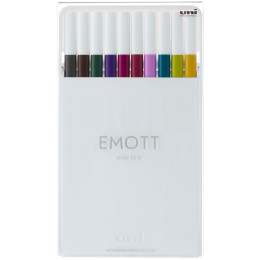 Uni-Ball PEM-SY Emott Fineliner Pens - Set No.3 (Pack of 10) - Picture 1