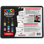 POSCA Illustration Paint Marker Set - Assorted Colours - Tin of 20 (Limited Edition) - Picture 1