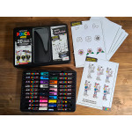 POSCA Illustration Paint Marker Set - Assorted Colours - Tin of 20 (Limited Edition) - Picture 4