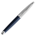 Waterman Carene Ballpoint Pen - Blue Leather Chrome Trim - Picture 1