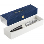 Waterman Embleme Ballpoint Pen - Essential Black Chrome Trim - Picture 1