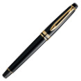 Waterman Expert Fountain Pen - Black Gold Trim in Luxury Gift Box with Free Notebook - Picture 3