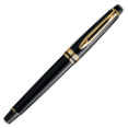 Waterman Expert Rollerball Pen - Black Gold Trim - Picture 1