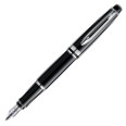 Waterman Expert Fountain Pen - Black Chrome Trim in Luxury Gift Box with Free Notebook - Picture 2