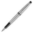 Waterman Expert Fountain Pen - Stainless Steel Chrome Trim in Luxury Gift Box with Free Notebook - Picture 2