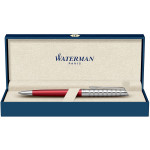 Waterman Hemisphere Ballpoint Pen - Red Club Chrome Trim - Picture 1